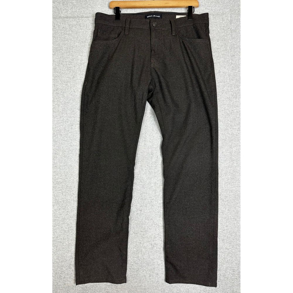 Mavi Jake Slim Leg Pants Mens 34x29 Brown Stretch Casual Trousers